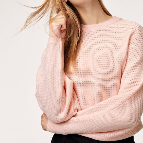 Wilfred Sweaters - Wilfred Free Lolan Pink Cropped Dolman Sweater